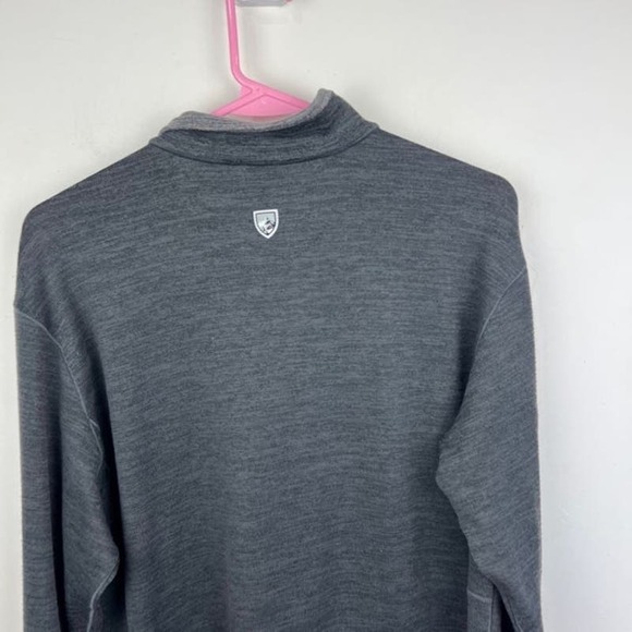 Kuhl Men's Ryzer 1/4 zip pull over sweater in "Black/ Koal" Black/gray size L - Picture 8 of 10